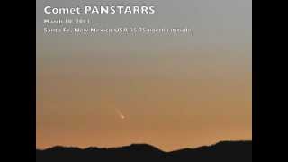 Comet PANSTARRS setting on horizon March 10 2013 [upl. by Cutcheon716]