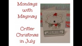 Monday with Maymay Create a Critter Purry Christmas [upl. by Caroline480]