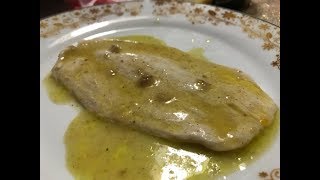 Scaloppina di tacchino al vino bianco con salsa DemiGlace o Fondo Bruno  LuxGrumble [upl. by Dorene]