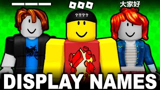 UPDATED DISPLAY NAME TRICKS ARE SO EASY NOW Roblox Logo Japanese Chinese Spaced [upl. by Tarrsus]