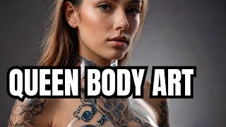 4k try on haul 2024 transparent top Queen body art suit [upl. by Keffer]