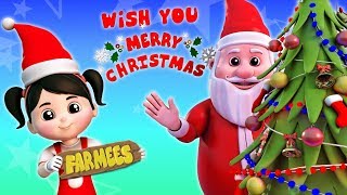 We Wish You A Merry Christmas  Christmas Carols  Xmas Music  Christmas Songs with Farmees [upl. by Ylekalb]