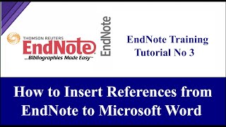 Inserting and Deleting Citations in Word with EndNote Tutorial  3 [upl. by Nitsirc]