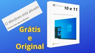 COMO ATIVAR WINDOWS GRÁTIS E ORIGINAL DIRETO NA MICROSOFT  Windows 10 e 11 [upl. by Villada844]