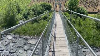 Pont suspendu 2 de Chamoson  Hängebrücke bei Sion Wallis Schweiz [upl. by Karub]