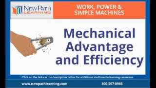 Work Power amp Simple Machines  Mechanical Advantage and Efficiency [upl. by Colas]