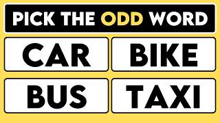 Pick the Odd Word English Word Quiz 🧠🔠 [upl. by Eelyab]