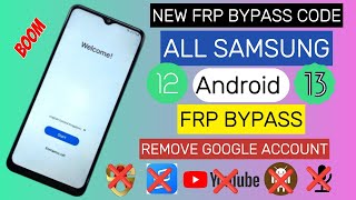 All Samsung Android 1213 New Frp Bypass Code  Google Account Bypass [upl. by Atinehs500]