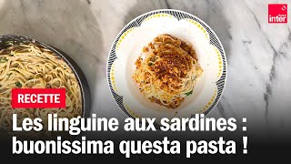 Les linguines aux sardines  Les recettes de FrançoisRégis Gaudry [upl. by Elatan]