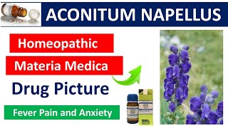 Aconite Napellus homoeopathic medicine  Drug Picture  Materia Medica homoeopathy aconite bhms [upl. by Bamberger]