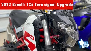 Benelli TNT 135 Front Turn Signal Upgrade Install tutorial [upl. by Glavin]