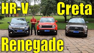 Comparativo Honda HRV x Jeep Renegade x Hyundai Creta [upl. by Attey]