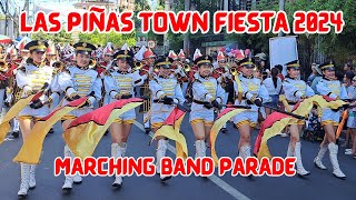 LAS PIÑAS TOWN FIESTA 2024 MARCHING BAND PARADE AND PATYO ENTRANCE [upl. by Aitselec275]