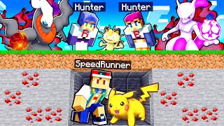 ASH KETCHUM Pixelmon MANHUNT In Minecraft Speedrunner Vs Hunters [upl. by Valma549]