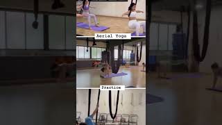 Aerial yoga sequence  Aerial flow  Aerial inversions divayoga vanshikapandey yogacoach fit [upl. by Dibb]