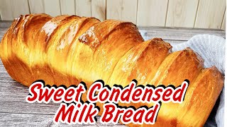 MOIST DELICIOUS CONDENSED MILK BREAD RECIPE Cook With Me SimplyChelle74 [upl. by Ardme]