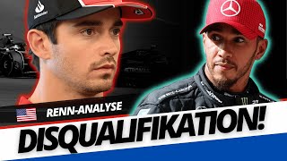 Hamilton und Leclerc DISQUALIFIZIERT I Analyse USA GP 2023 [upl. by Erbas]