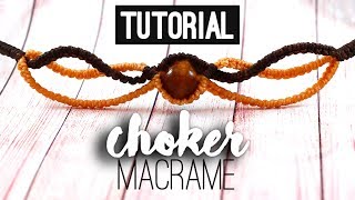 Choker Rústico » 🍂 tutorial  como hacer choker de macrame  diy ● Gargantilla 79 [upl. by Coridon906]