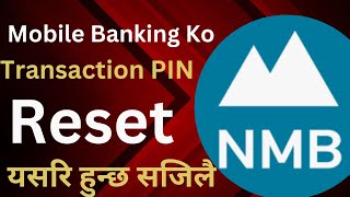 NMB Bank Mobile Banking Transaction PIN Reset  NMB Bank Mobile Banking  Mobile Banking [upl. by Atinrehs]