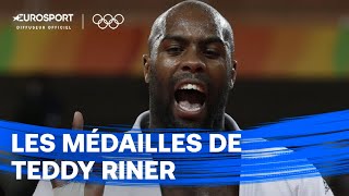 JEUX OLYMPIQUES  Les médailles de Teddy Riner à Pékin Londres Rio et Tokyo [upl. by Immat]