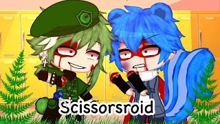 HTF  Scissorloid  Gacha Club  Flippy x Flaky x Fliqpy ❤❤ [upl. by Parhe]