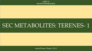 BIOSYNTHESIS OF TERPENES  1 [upl. by Madda]