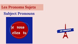 The Subject Pronouns in French Les Pronoms Sujets [upl. by Enamrej48]