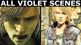 All Violet Scenes  The Walking Dead Final Season 4 Episode 2 Telltale Series [upl. by Calloway143]