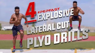 Top 4 Explosive Lateral Cut Plyometric Drills  Speed amp Agility Training [upl. by Corry]