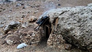 Build SECRET UNDERGROUND BUNKER with FIREPLACE in 15 DAYS Diy Camping Cooking Asmr [upl. by Merrell]