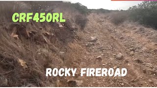 Crf450rl  Rocky Fireroad Into A Double Track Dowhill Trail dualenduro klx300r [upl. by Nysila163]