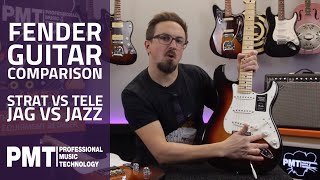 Fender Stratocaster vs Telecaster vs Jazzmaster vs Jaguar  Whats the difference [upl. by Leonor]