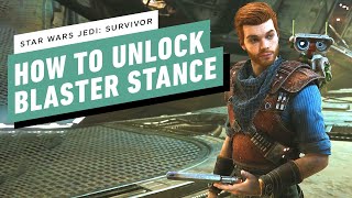 Star Wars Jedi Survivor  How to Get a Blaster and Unlock Blaster Stance [upl. by Ahsuoj]