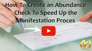 Manifest Money in Less than 24 Hours  Using an Abundance Check [upl. by Alarice]