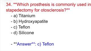 OTOSCLEROSIS 2MCQ [upl. by Akerahs]