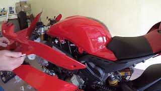 2023 Ducati Panigale V4S Fairing Removal [upl. by Euphemie]