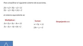 Simplificar un sistema de ecuaciones [upl. by Caritta497]