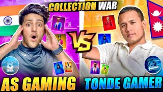 As Gaming Vs Tonde Gamer 😍 First Time Ever Richest Collection Versus  Garena Free Fire [upl. by Uhayile]