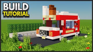 How To Build A ICE CREAM VAN in Minecraft [upl. by Attecnoc]