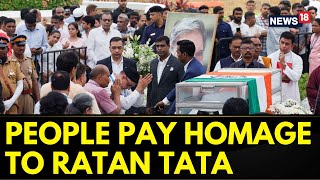 Ratan Tata News  Ratan Tata Death  People Pay Last Respects To Ratan Tata At NCPA Lawns  News18 [upl. by Lindbom291]