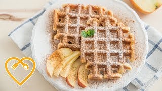 Apfel Zimt Waffeln  Waffel Rezepte zum Abnehmen  Mein gesunder Ernährungsplan [upl. by Alleiram]