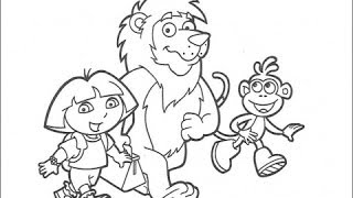 Dora the Explorer Coloring Book  Full Game 2014 [upl. by Kaz]