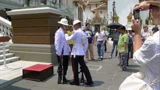 Changing of the Guard Grand Palace Bangkok Mar 2013 [upl. by Eleph546]