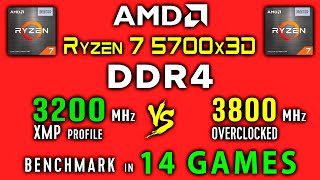 DDR4 3200 MHz vs 3800 MHz for Ryzen 7 5700x3D  RAM overclocking for 3D VCache CPU [upl. by Rudolph]