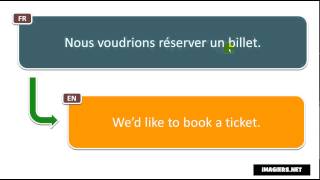 How to pronounce  Nous voudrions réserver un billet [upl. by Valry]