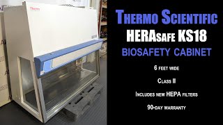 Thermo HERAsafe KS18 6’ Class II Biosafety Cabinet [upl. by Elehcir]