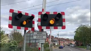 Bulwell Forest Level Crossing Nottinghamshire Tram [upl. by Wennerholn]