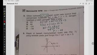 MATEMATIK TINGKATAN 4 PART 4 Fungsi Kuadratik Dalam Satu Pembolehubah [upl. by Appleby]