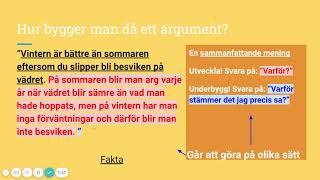 Argument och tes [upl. by Pufahl]