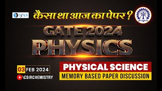 GATE Physics 2024  Memory Based Paper Discussion  IFAS [upl. by Pangaro]